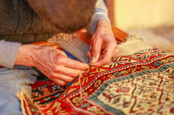 Retissage tapis Auvergne